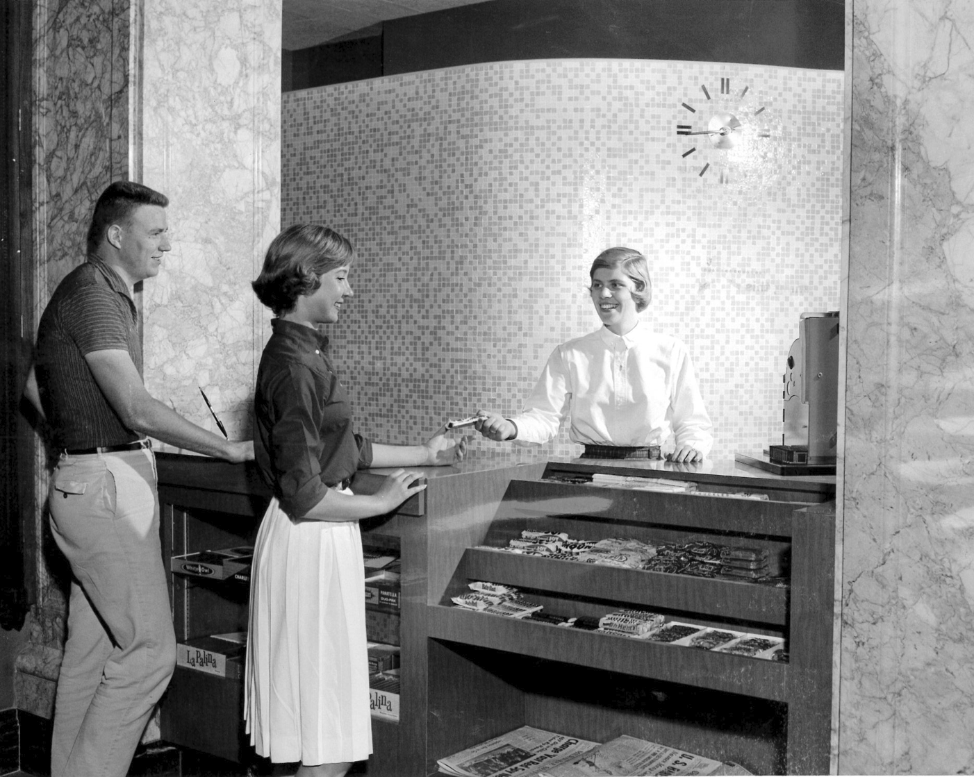 Throwback Thursday: Memorial Union essentials desk in 1958