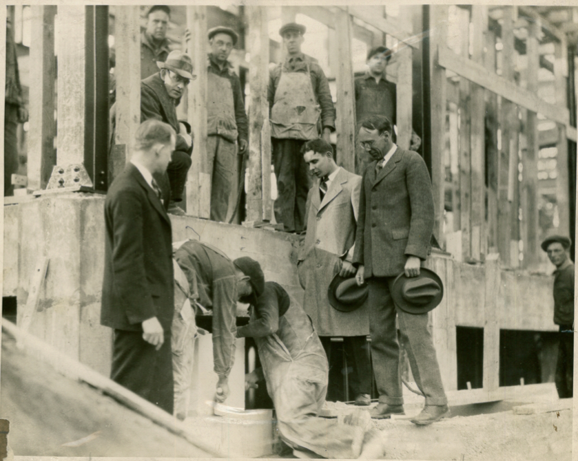 Throwback Thursday: The first stone of Memorial Union is laid