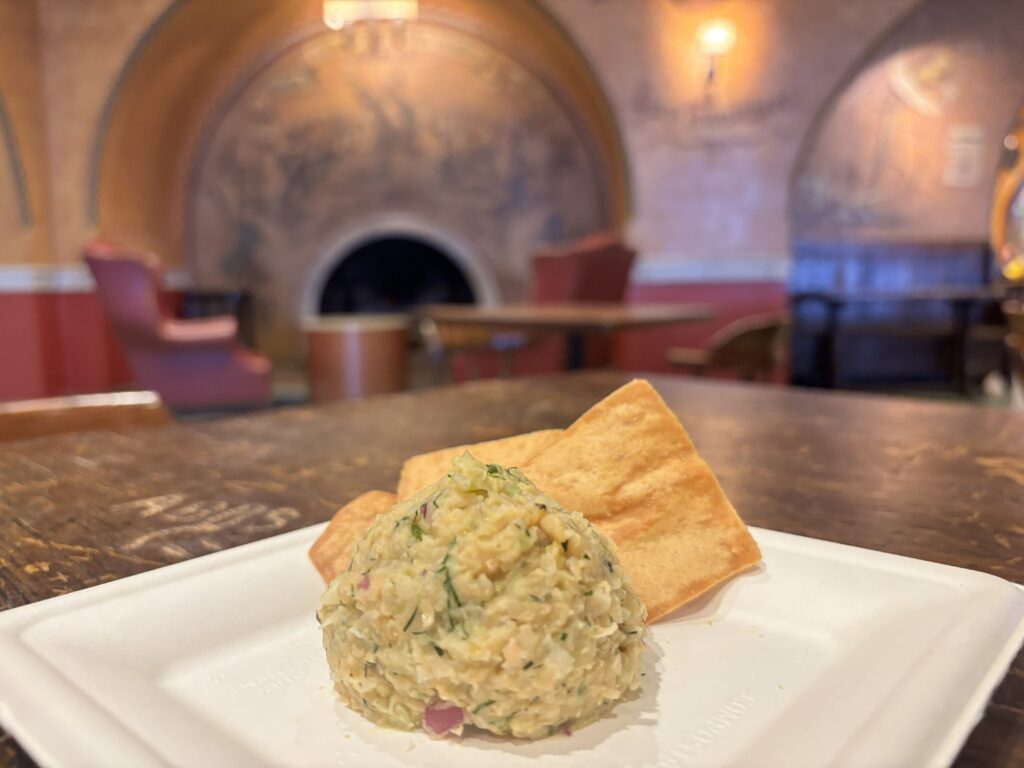 chickpea salad with chips in der rathskeller